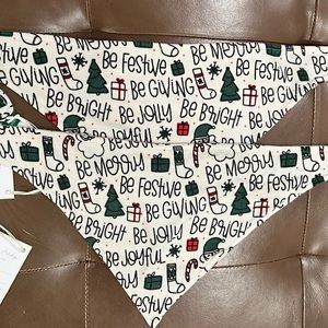 2 medium Jujube bandana for fur baby dog or drool bib for baby Christmas